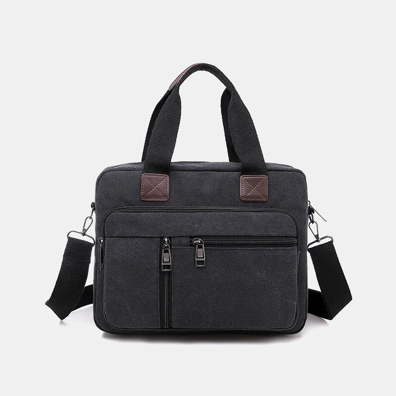 Men's Anti-theft Canvas Crossbody Bag with Multi-pockets & Large Capacity