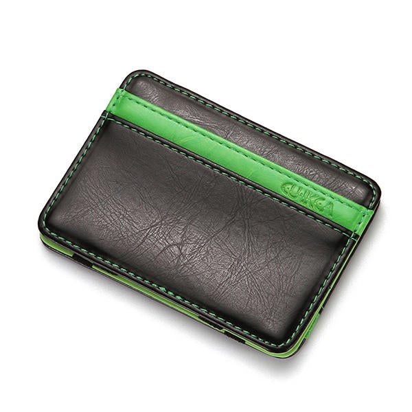 PU Money Card Clip Magic Wallet Casual Clutch Bus Card Bag