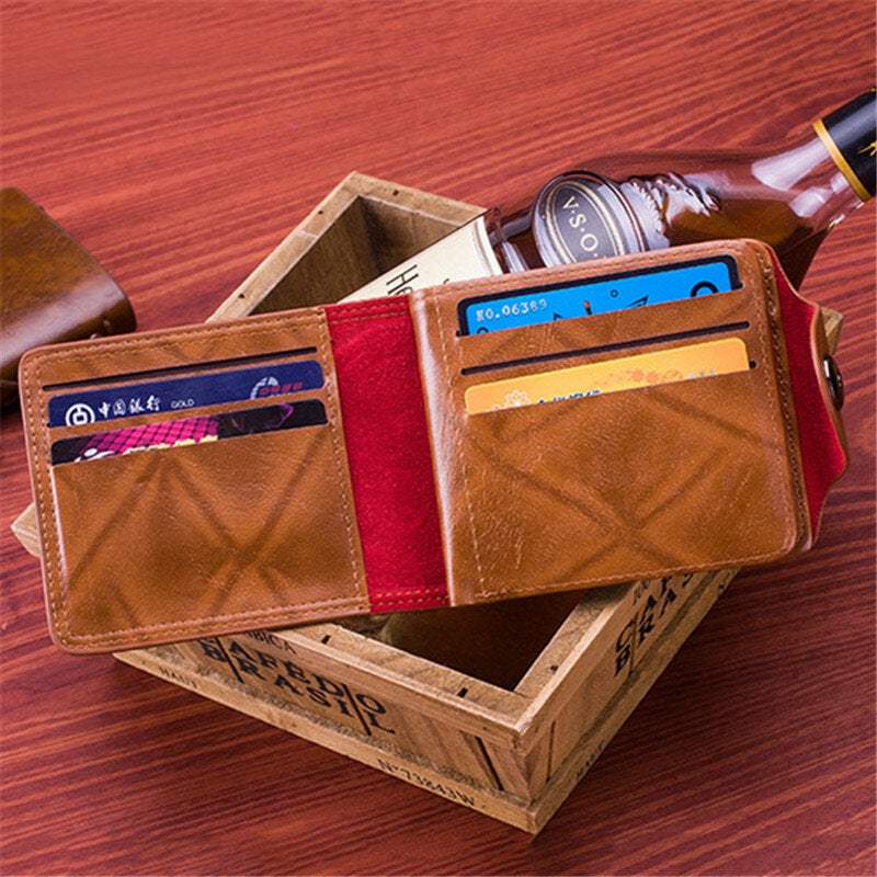 PU Leather Portable Purse 9 Card Holders Wallet For Women Men Unisex