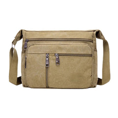 Men's Large Canvas Shoulder Crossbody Bag for Travel