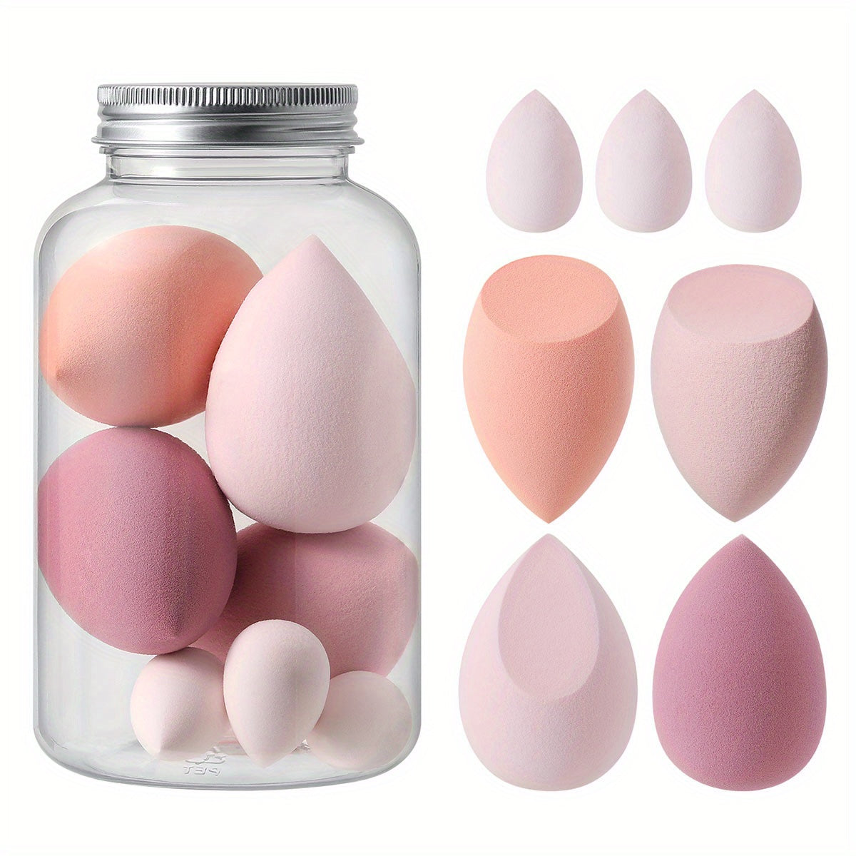 7Pcs Makeup Sponge Beauty Blender Set Soft Wet And Dry Use Blender Sponge For Liquid Cream And Powder