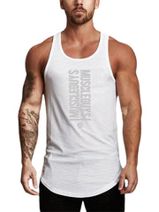 6 Colors Men Text Print Workout Fitness Sleeveless Sport Tank Tops