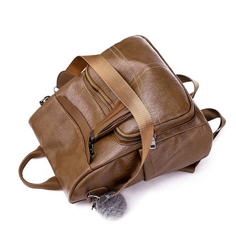 Women Girl Leather Back To School Backpack Travel Handbag Shoulder Bags Tote