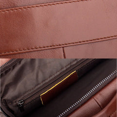 Men Genuine Leather Multi-pocket Multifunction Crossbody Bag Handbag Sling