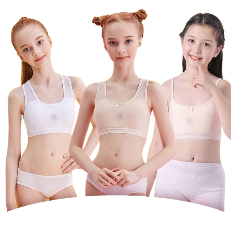 Casual Sweet Adolescent Girls' Cotton Training Bra