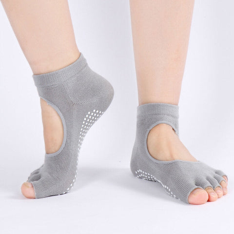 Women Open back Toe Yoga Sock Non-slip Five-finger Socks