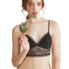 Sexy Ladies' Seamless Lace Mesh Halter Bra