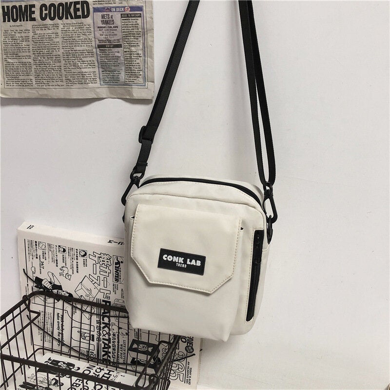 Men Nylon Hip-hop Brethable All-match Crossbody Bag Shoulder