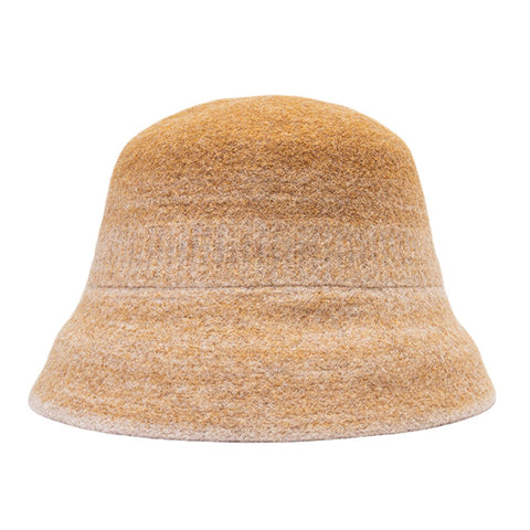Unisex Gradient Dome Wide Brim Fedora Hat Outdoor Elegant Wild Sunshade Warm Bucket Hat