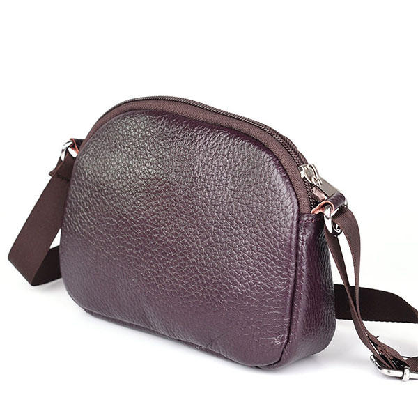 Women Genuine Leather Cowhide Casual Shoulder Bag Phone Crossbody