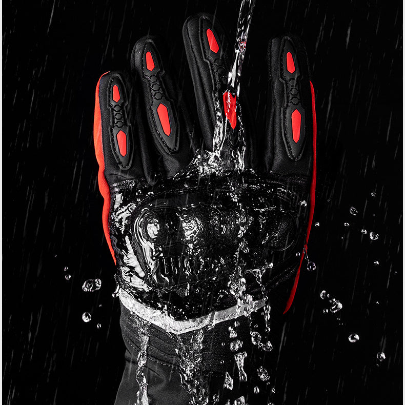 Waterproof Winter Motorcycle Gloves - Warm, Cold Weather Riding Gear