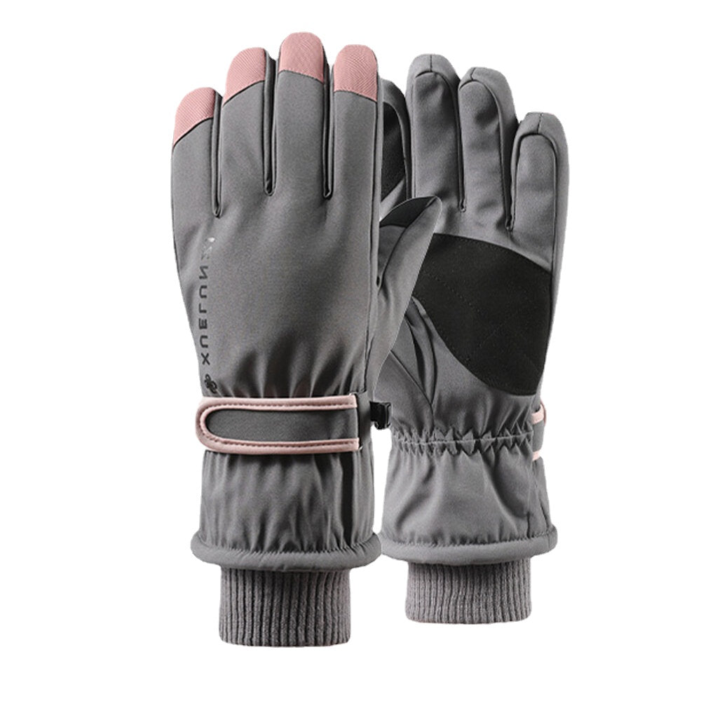 Women Screentouch Windproof Waterproof Riding Skiing Warm Sport Full-finger Gloves