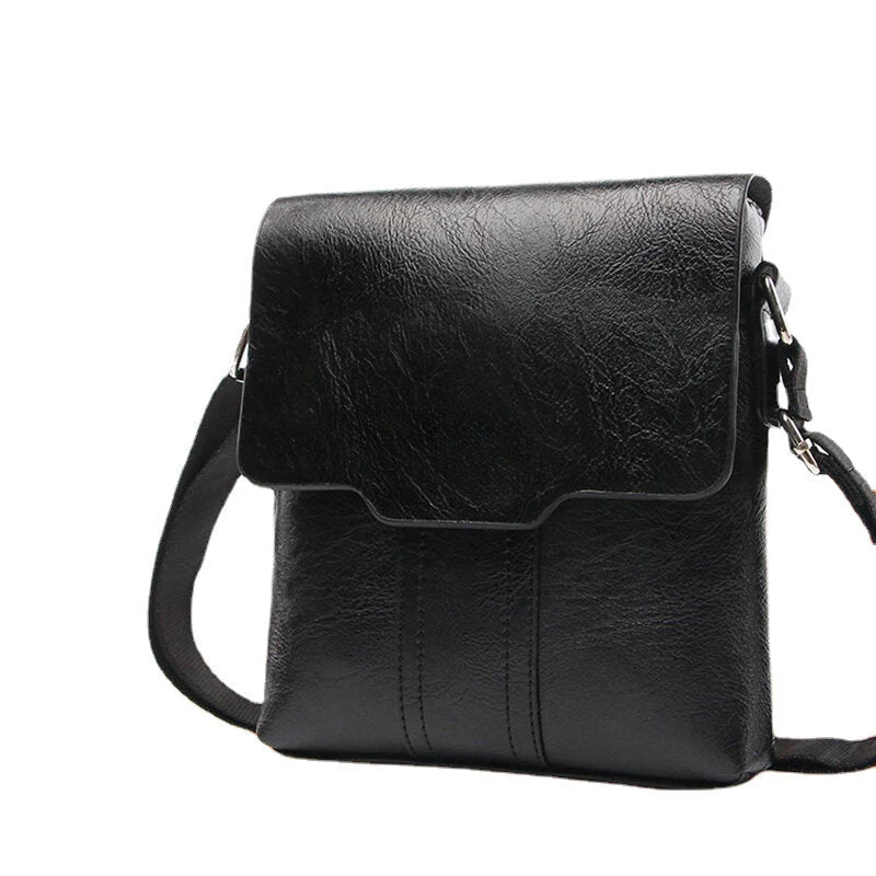 Men's PU Leather Crossbody Shoulder Bag - Casual & Stylish