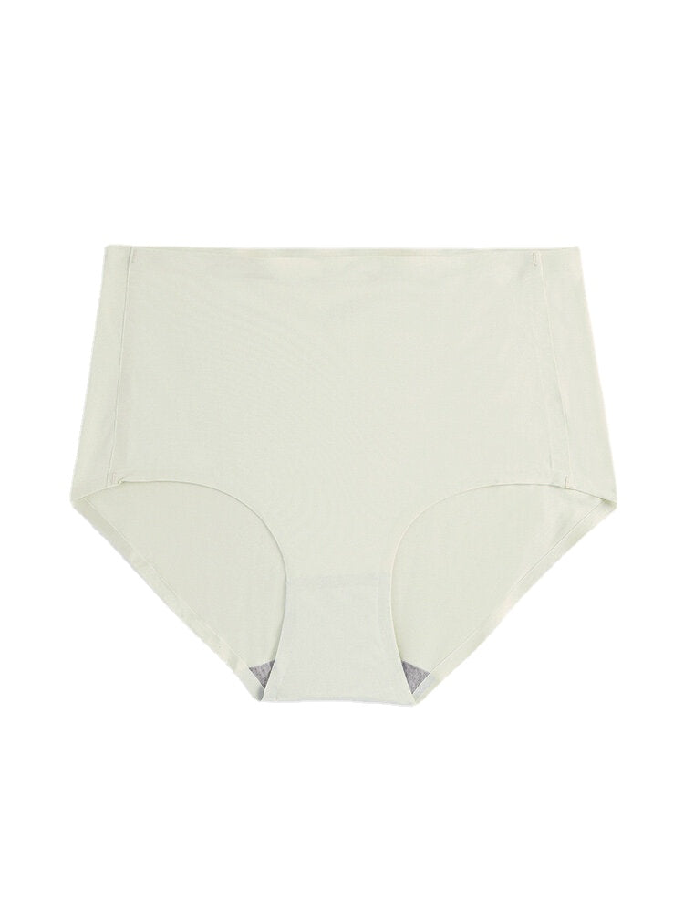 Plus Size Women Seamless Antibacterial Cotton Lining High Waist Panties