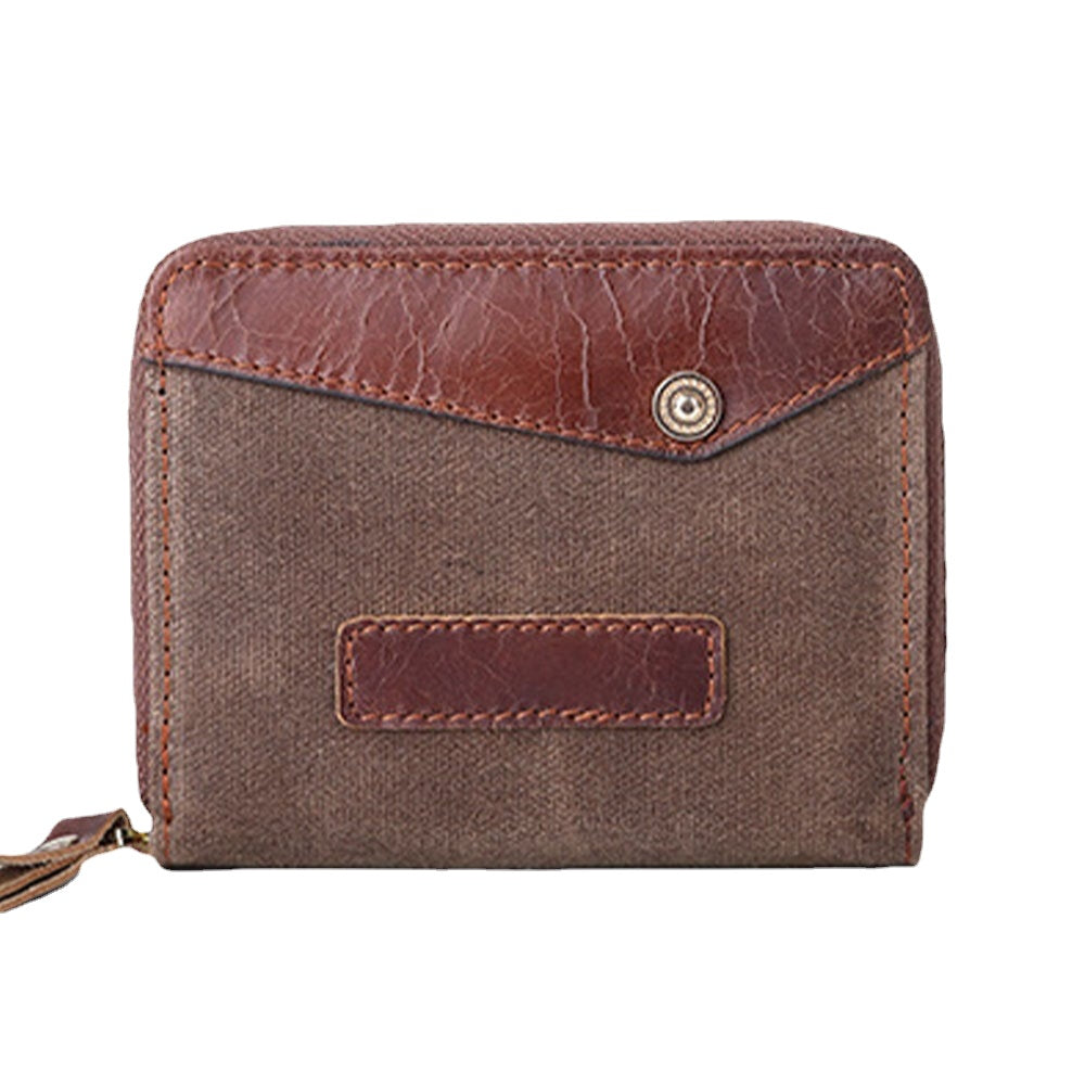Men Genuine Leather Retro RFID Anti-theft Multi-card Slot Organ Card Holder Coin Purse Wallet