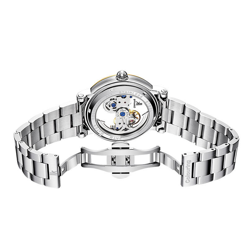 Business Style Men Wrist Watch Stainless Steel Strap Automatic Mechanical Watches