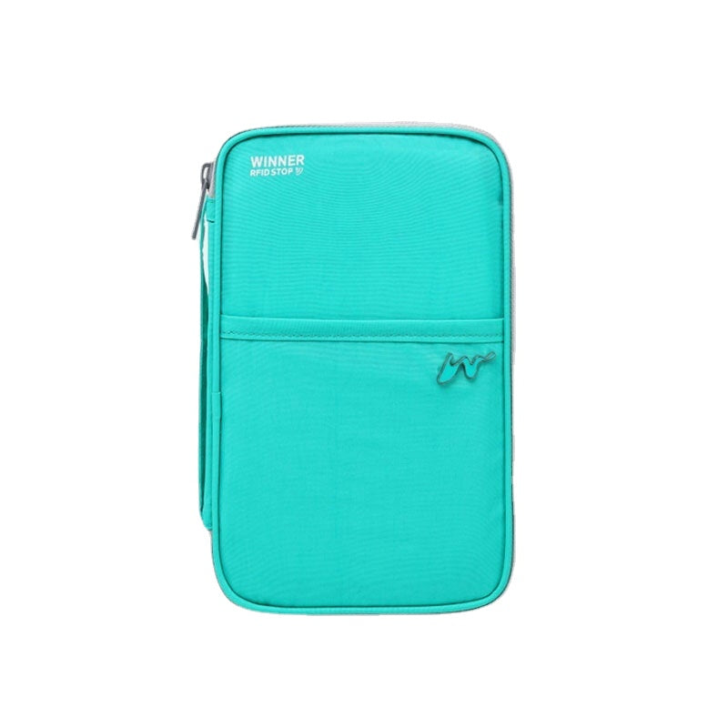 Women Multi-function Anti-theft Passport Holder Polyester 9 Card Slots Wallet