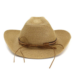 Men Women Retro Straw Knited Sunscreen Jazz Hat Outdoor Casual Travel Breathable Hat