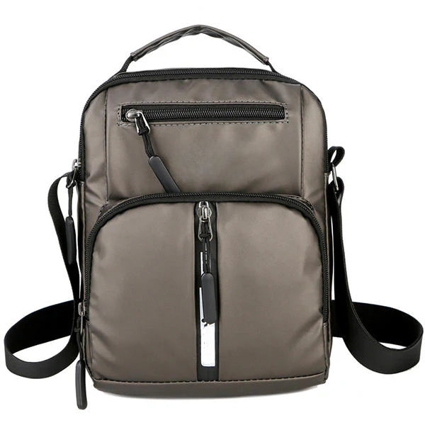Men's Waterproof Oxford Business Crossbody Bag with Multi-Pockets