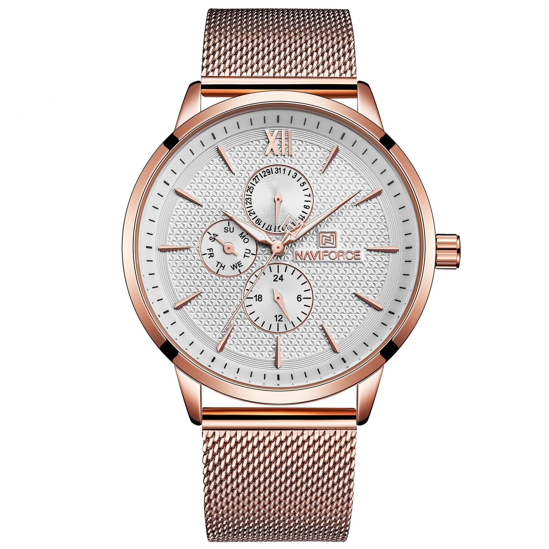 Waterproof Working Little Dials Men Watch Business Style Full Steel Quartz Watch