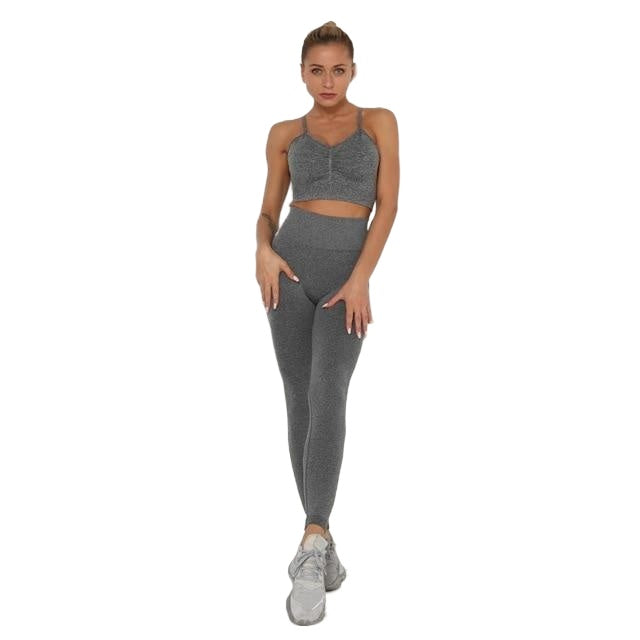 Quick-drying Sexy Ladies' Breathable Seamless Nylon Yoga Outfit