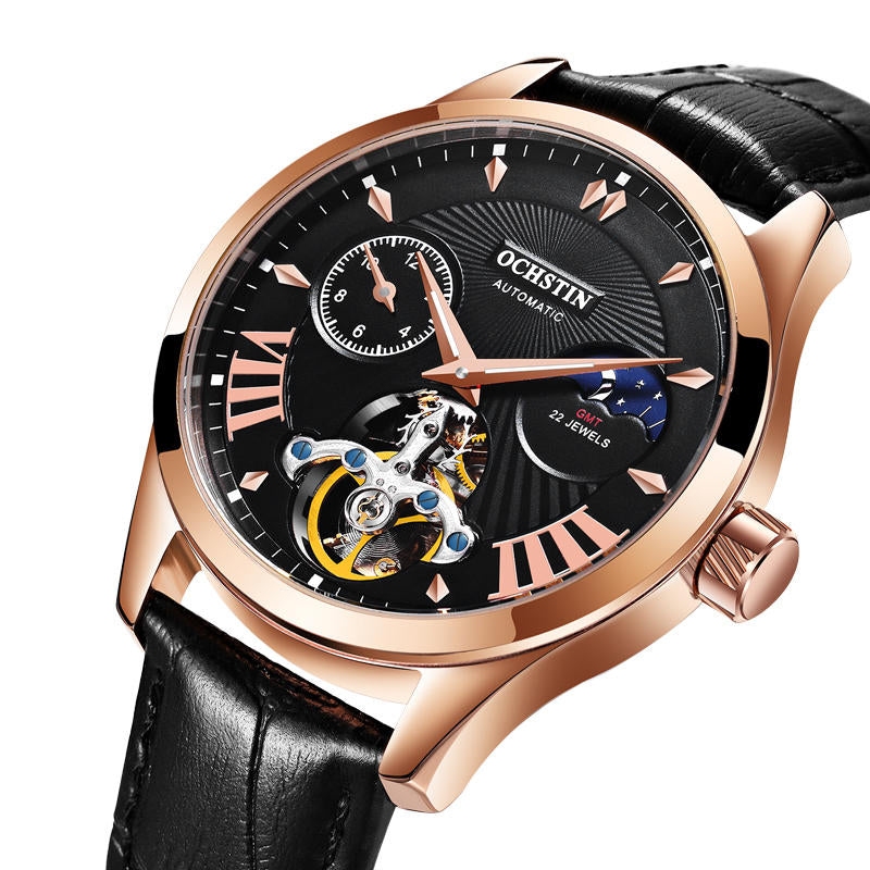 Luminous Display Moon Phase Automatic Mechanical Watch Full Steel Men Watch