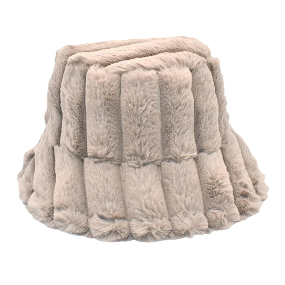 Unsiex Cotton Warm Soft Outdoor Casual All-match Solid Color Bucket Hat