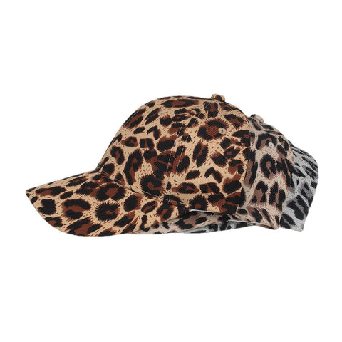 Women Men Leopard Baseball Cap Breathable Sun Hat