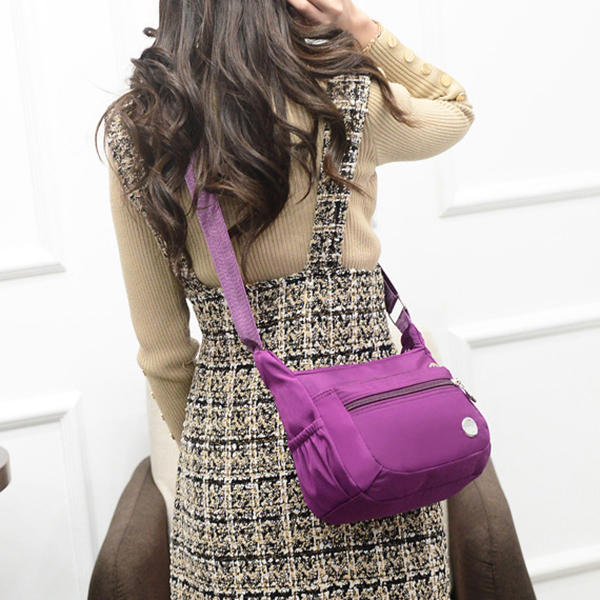 Women Nylon Shoulder Bag Outdoor Sports Waterproof Crossbody