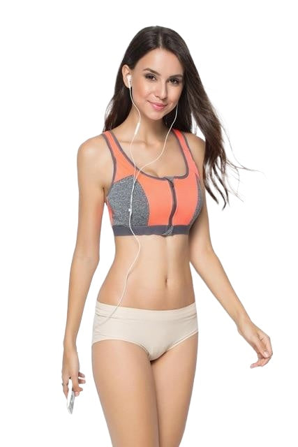 Stylish Breathable Women's High Impact Push Up Sports Bras For Running Yoga