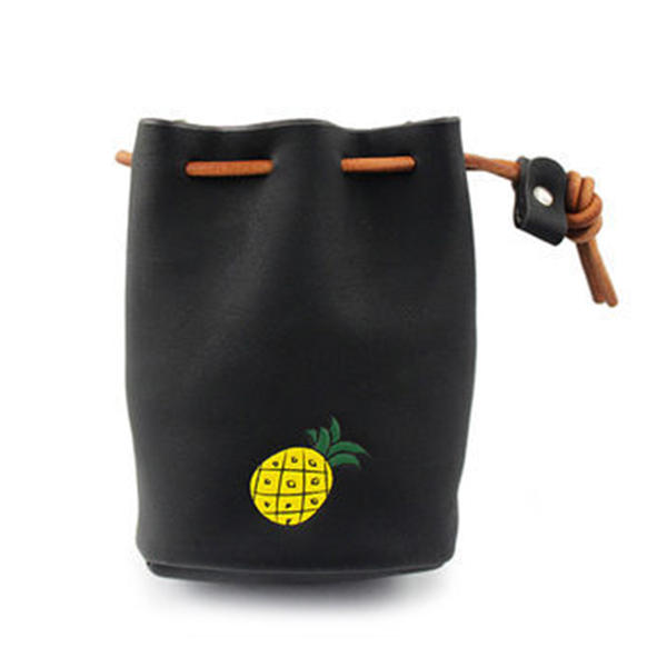 Women Pu Leather Fruit Pattern Coin Bag String Change