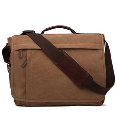 Large Capacity Canvas Business Laptop Bag Shoulder Crossbody For Men