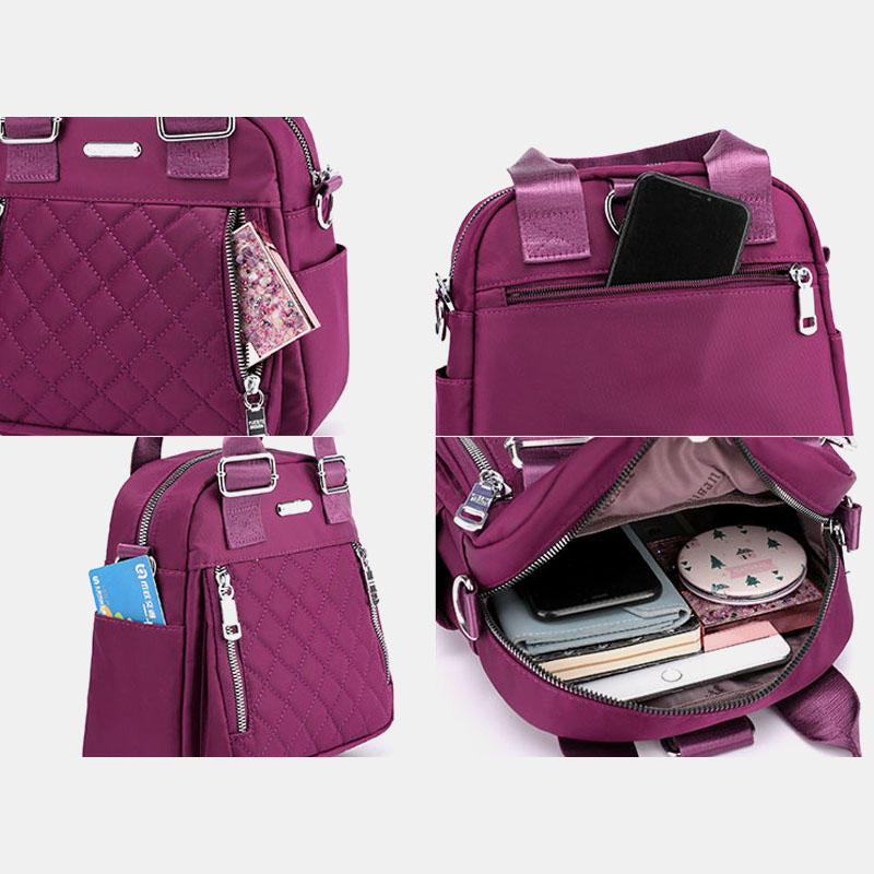 Women Large Capacity Multifunctional Waterproof Multi-Layer Shoulder Bag Backpack