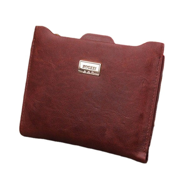 Women Genuine Leather Wallet Small Zipper Pu Coin Card Holder Purse