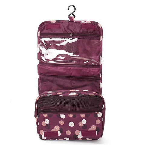 Zipper Toiletry Bags Floral Pattern Travel Organizer Case Women Cosmetic Makeup