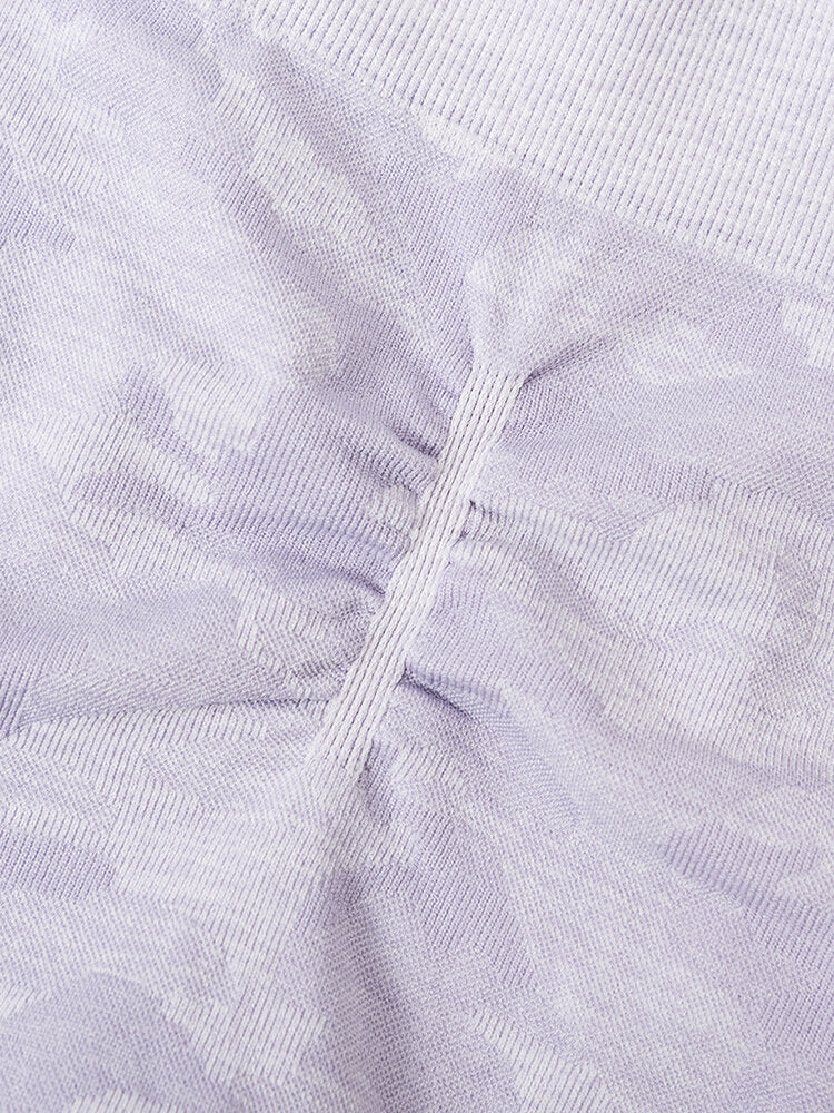 Camouflage Women Dry Quickly Seamless High Waist Elastic Biker Shorts