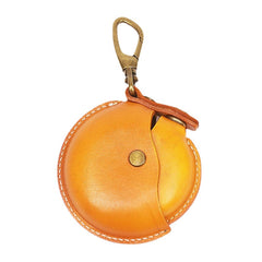 Unisex Genuine Leather Round Shape Creative Casual Coin Bag Storage Wallet