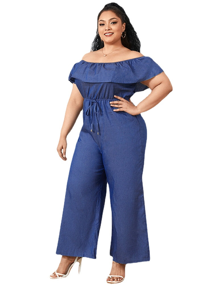 Pleating Casual Solid Ankle Length Jumpsuits For Women