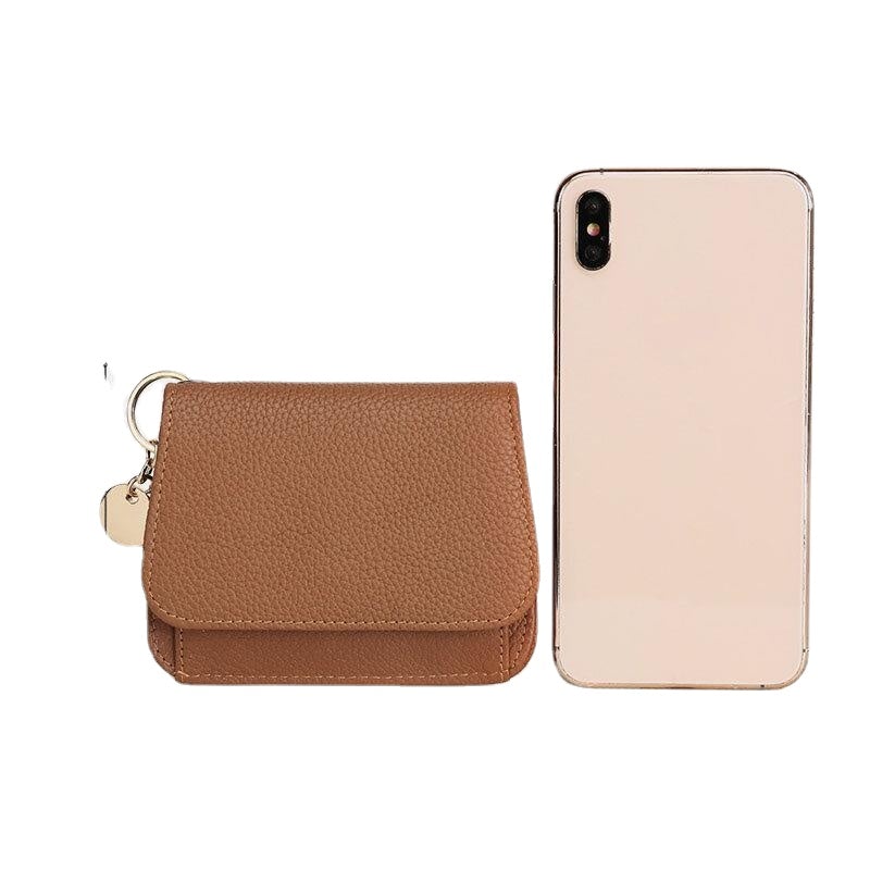 Women Trifold Short Zipper Coin Purse RFID Anti-magnetic Wallet Multi-card Slot Card Holder