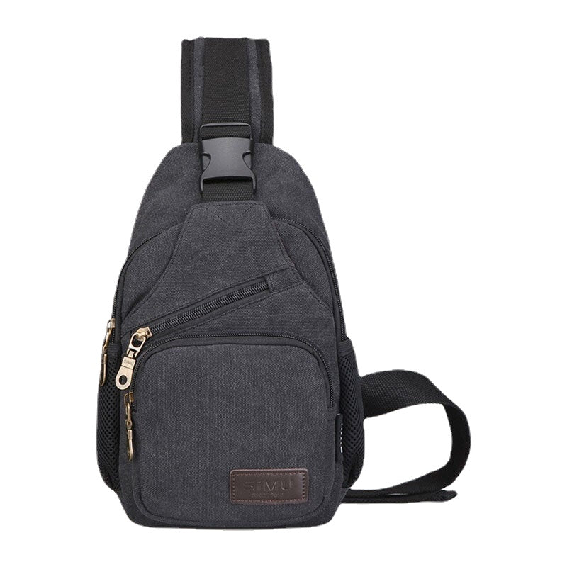 Men Vintage Canvas Shoulder Bag Crossbody Chest