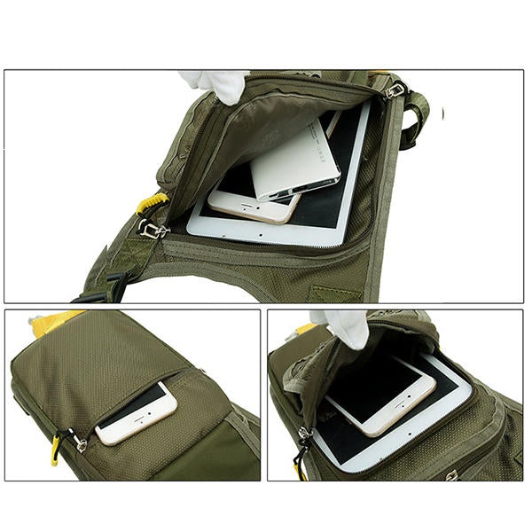 Men Waterproof Multifunctional Outdoor Sport Riding Climbing Leg Bag Chest Shoulder Crossbody