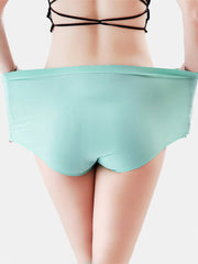 Plus Size Seamless Plain High Waisted Full Hip Smooth Panty