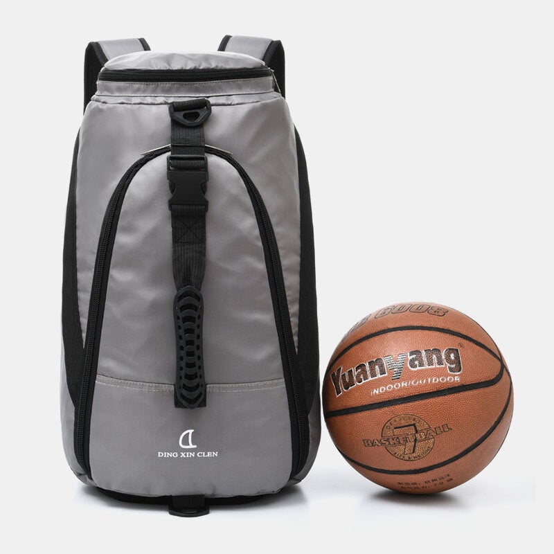 Unisex Nylon Waterproof Wear-resistance Outdoor Brief Large Capacity Basketball Storage Bag Travel Bag Gym Backpack