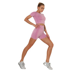 Women's High Waist Yoga Sets High Elasticity Skinny Quick Dry Yoga Sets Yoga Shirt Yoga Shorts Fitness Gym Workout Running Sports Clothing Sets