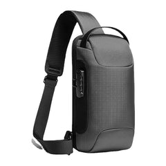 Men Oxford USB Charging Multi-Layers Waterproof Outdoor Crossbody Bag Chest Sling