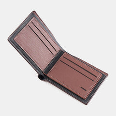 Men Vintage RFID Antimagnetic Faux Fur Patchwork Money Clips Multi-card Slots Wallet