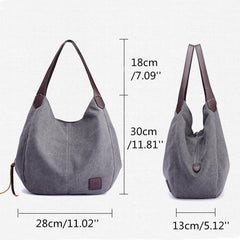 Women Vintage Ladies Large Canvas Handbag Travel Shoulder Bag Casual Tote