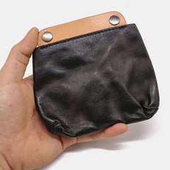 Unisex Vegetable Tanned Leather Wallet  Retro Color Matching Cowhide Coin Purse Card Holder Money Clip