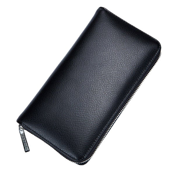 RFID Antimagnetic Genuine Leather 36 Card Slots Card Holder Long Wallet Purse For Women Men