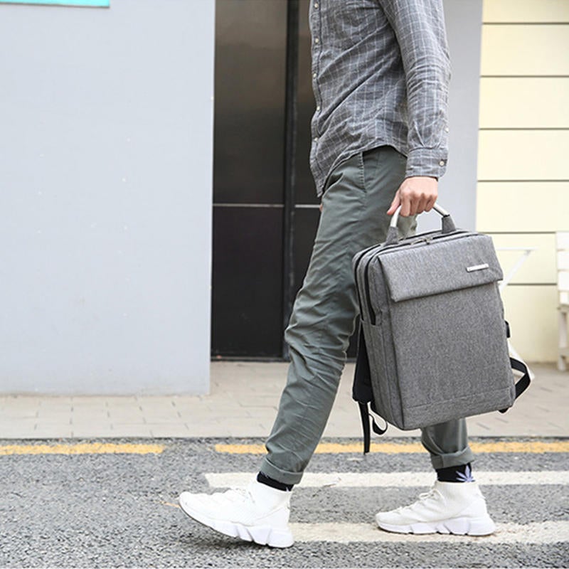 Men Casual Business Large Capacity Multifunctional Backpack With USB Charging Port